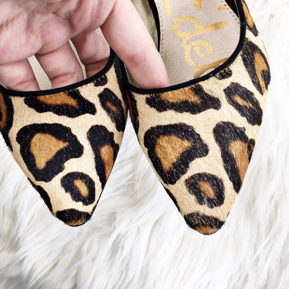 Sam Edelman Zola Leopard Calf Hair Heels  - Picture 6 of 10